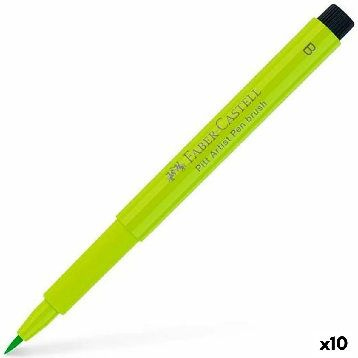 Pennarelli Faber-Castell Pitt Artist Verde Chiaro (10 Unità)