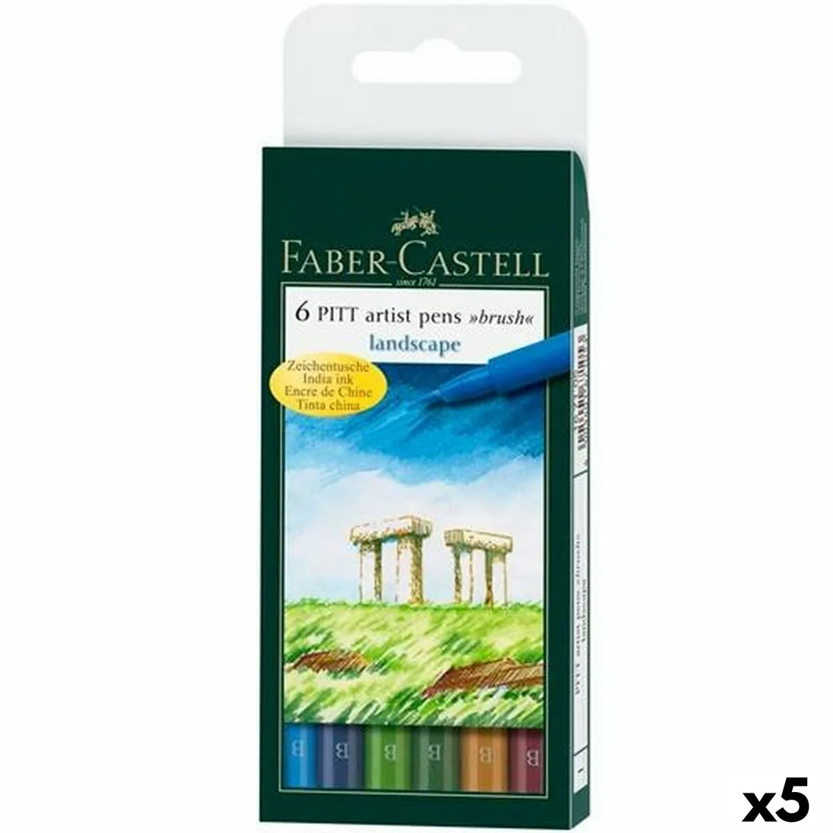 Set di Pennarelli Faber-Castell Pitt Artist Landscape Confezione (5 Unità)