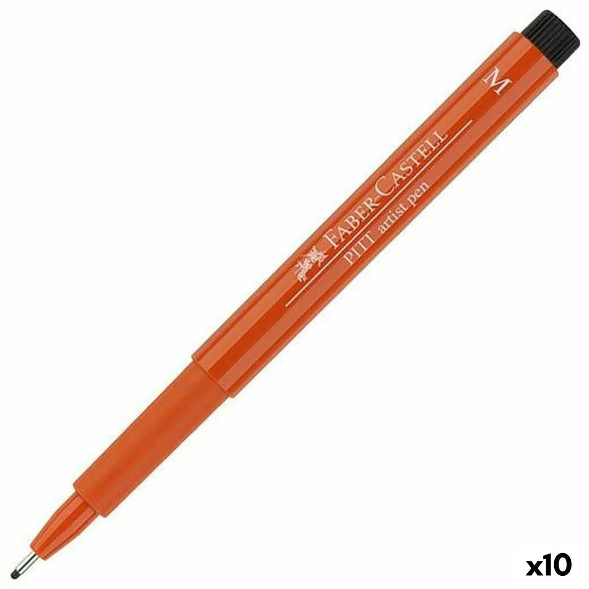 Pennarelli Faber-Castell Pitt Artist Fineliner M Arancione scuro (10 Unità)