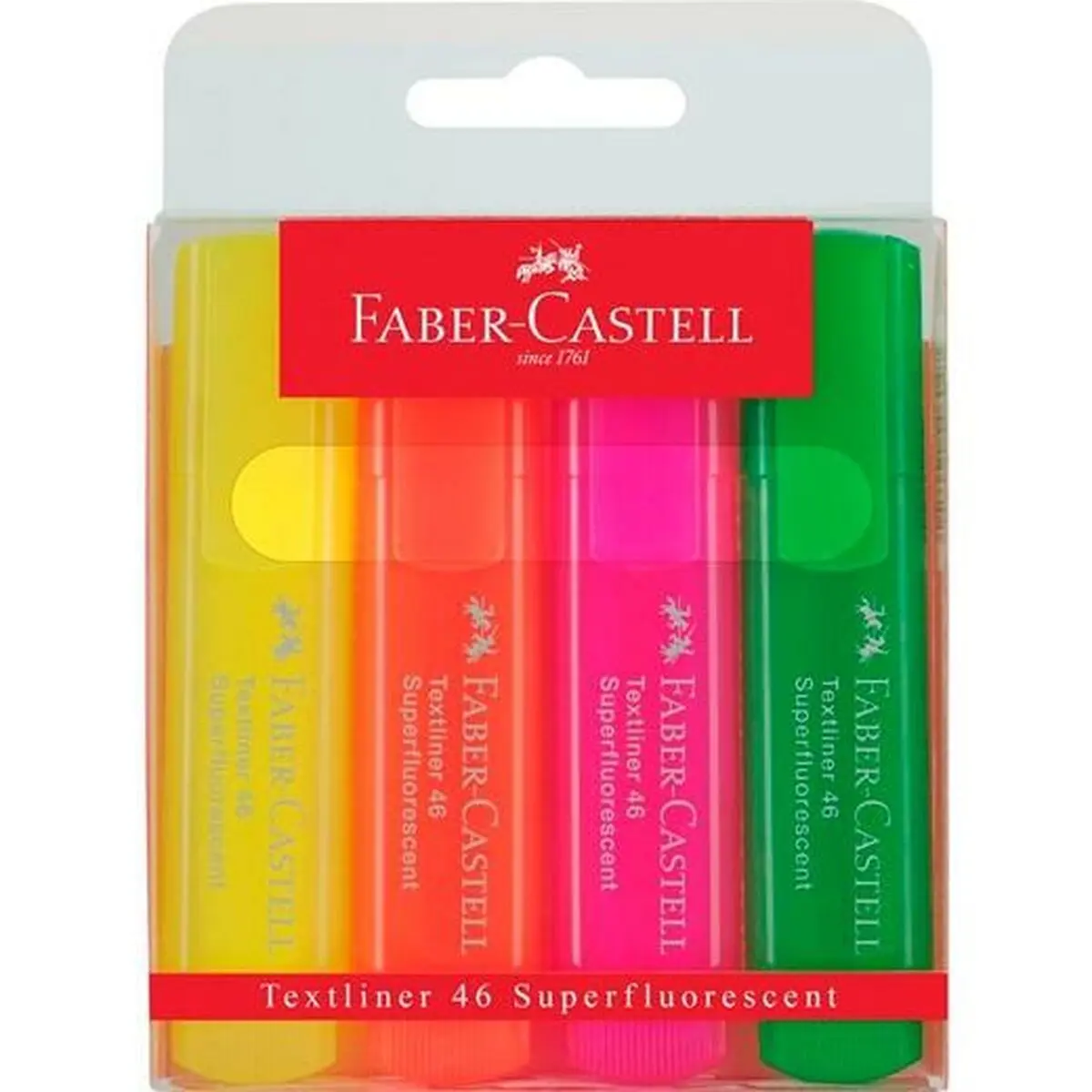 Set di Evidenziatori Faber-Castell TEXTLINER 46 Multicolore (4 Unità)