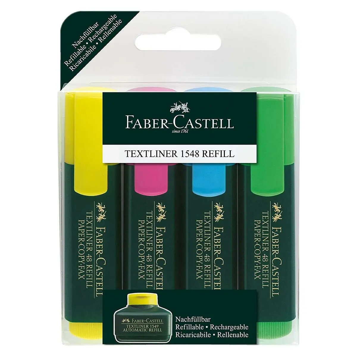 Set di Evidenziatori Faber-Castell Textliner 48 (4 Unità)