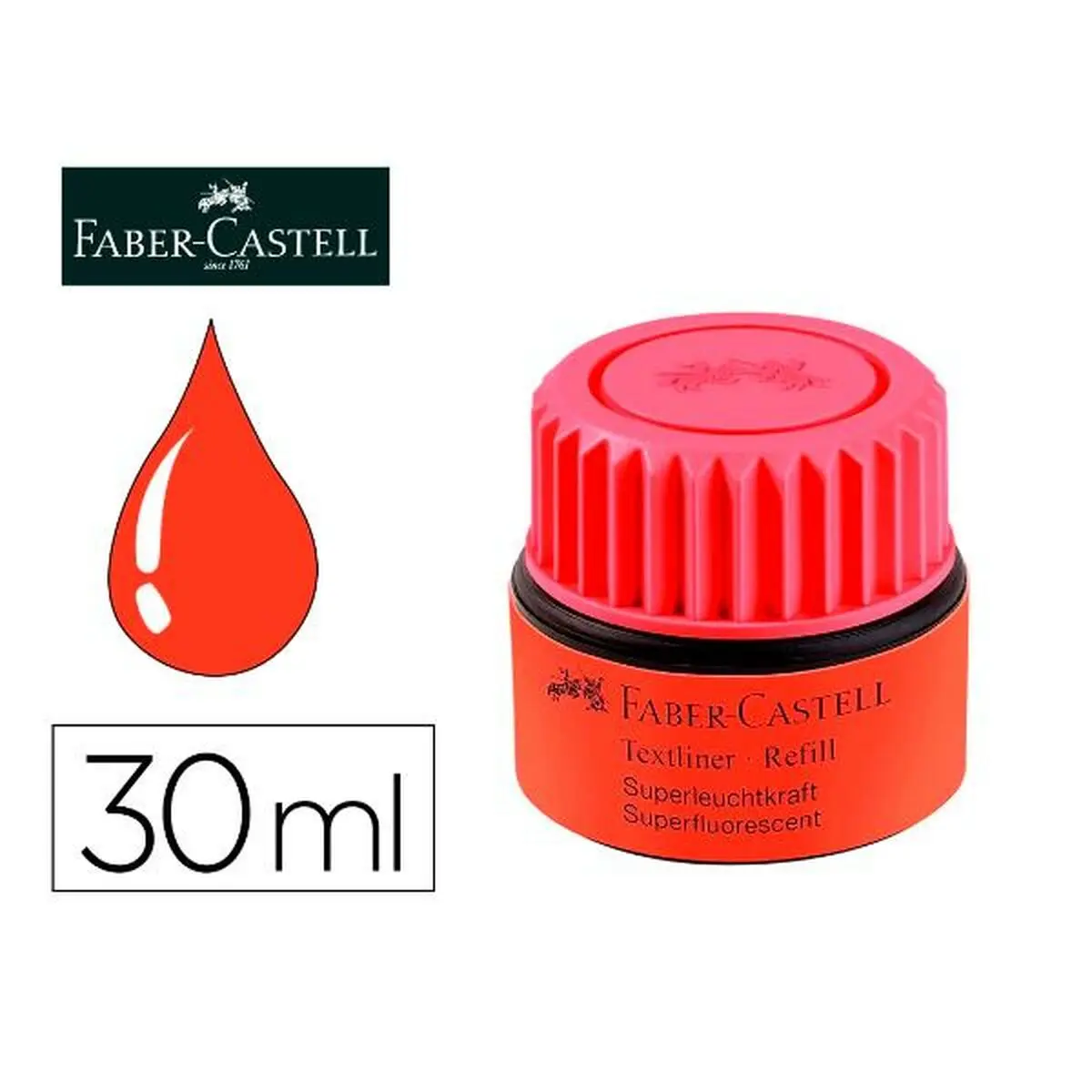 Inchiostro Faber-Castell 154921 Rosso 30 ml