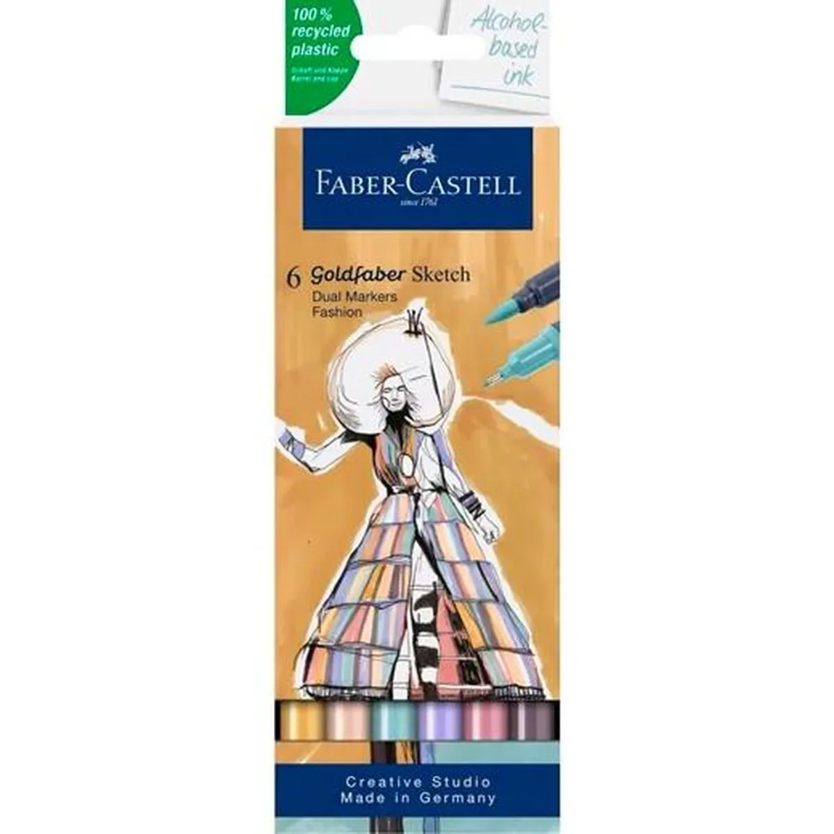 Set di Pennarelli Faber-Castell Goldfaber Sketch - Fashion Doppia 6 Pezzi