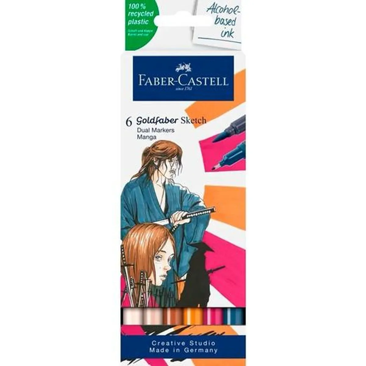 Set di Pennarelli Faber-Castell Goldfaber Sketch - Manga Doppia 6 Pezzi