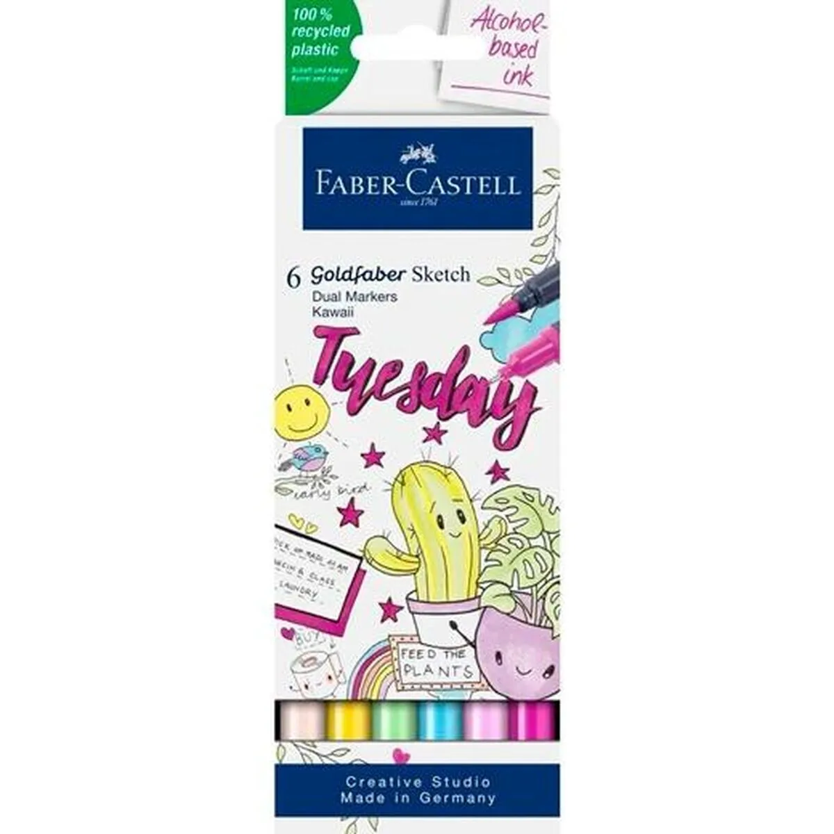 Set di Pennarelli Faber-Castell Goldfaber Sketch - Kawaii Doppia 6 Pezzi