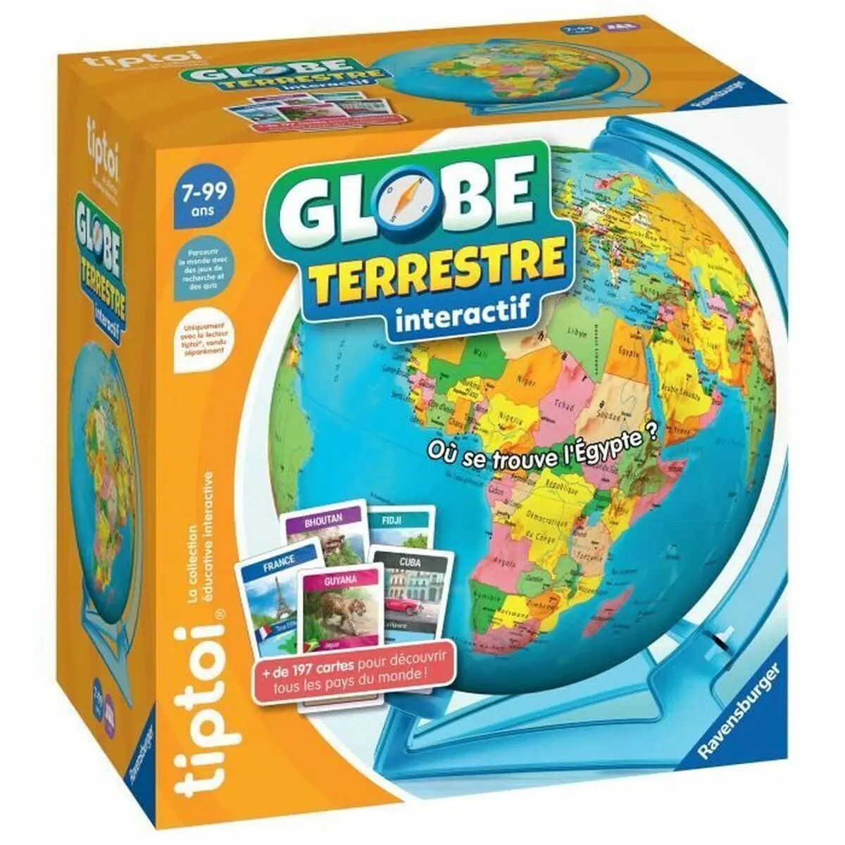 Globo Terrestre Interattivo Ravensburger (FR) Plastica