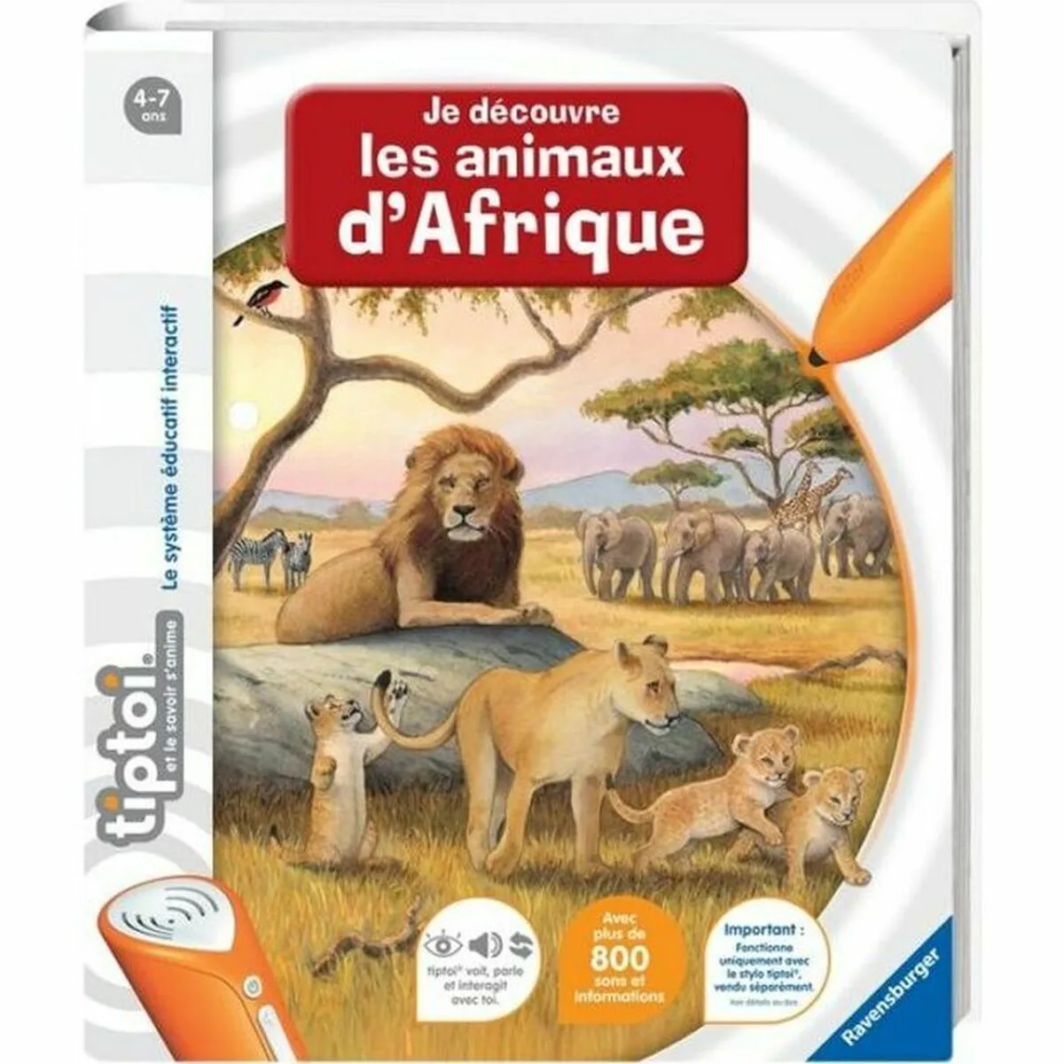 Libro interattivo per bambini Ravensburger Discovering African Animals