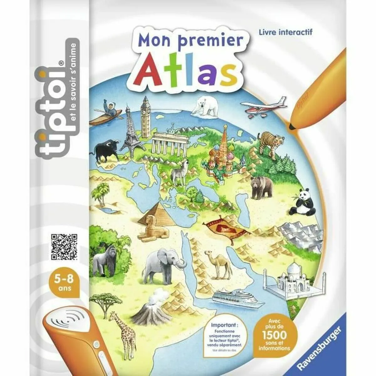 Libro interattivo per bambini Ravensburger My First Interactive Atlas Azzurro Multicolore (Francese)