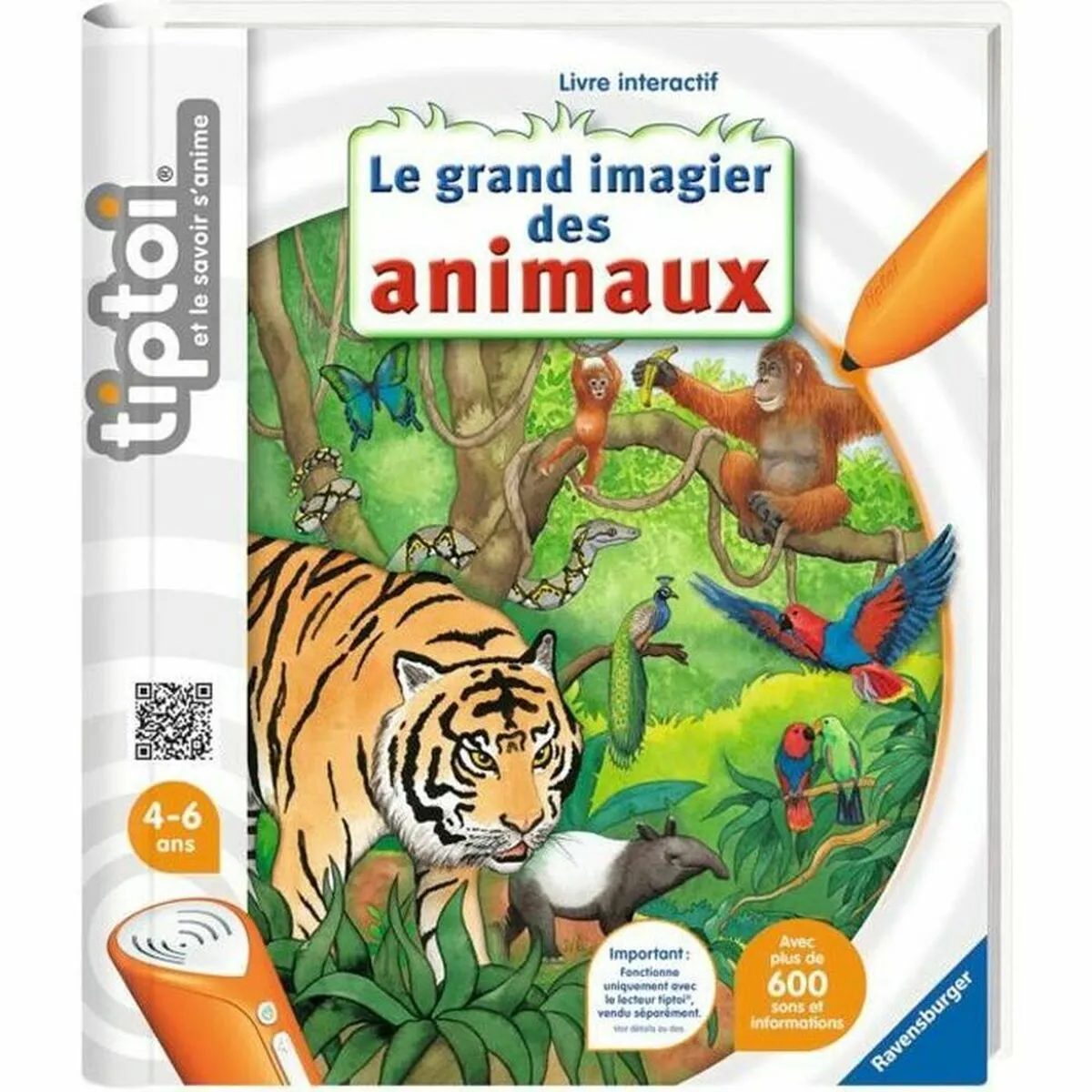 Libro interattivo per bambini Ravensburger The Great Animal Imagier