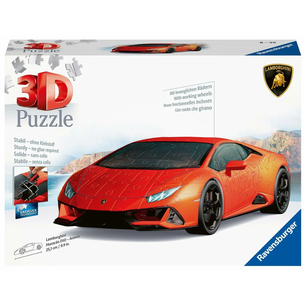 Puzzle 3D Ravensburger Lamborghini 25 cm Macchina 108 Pezzi