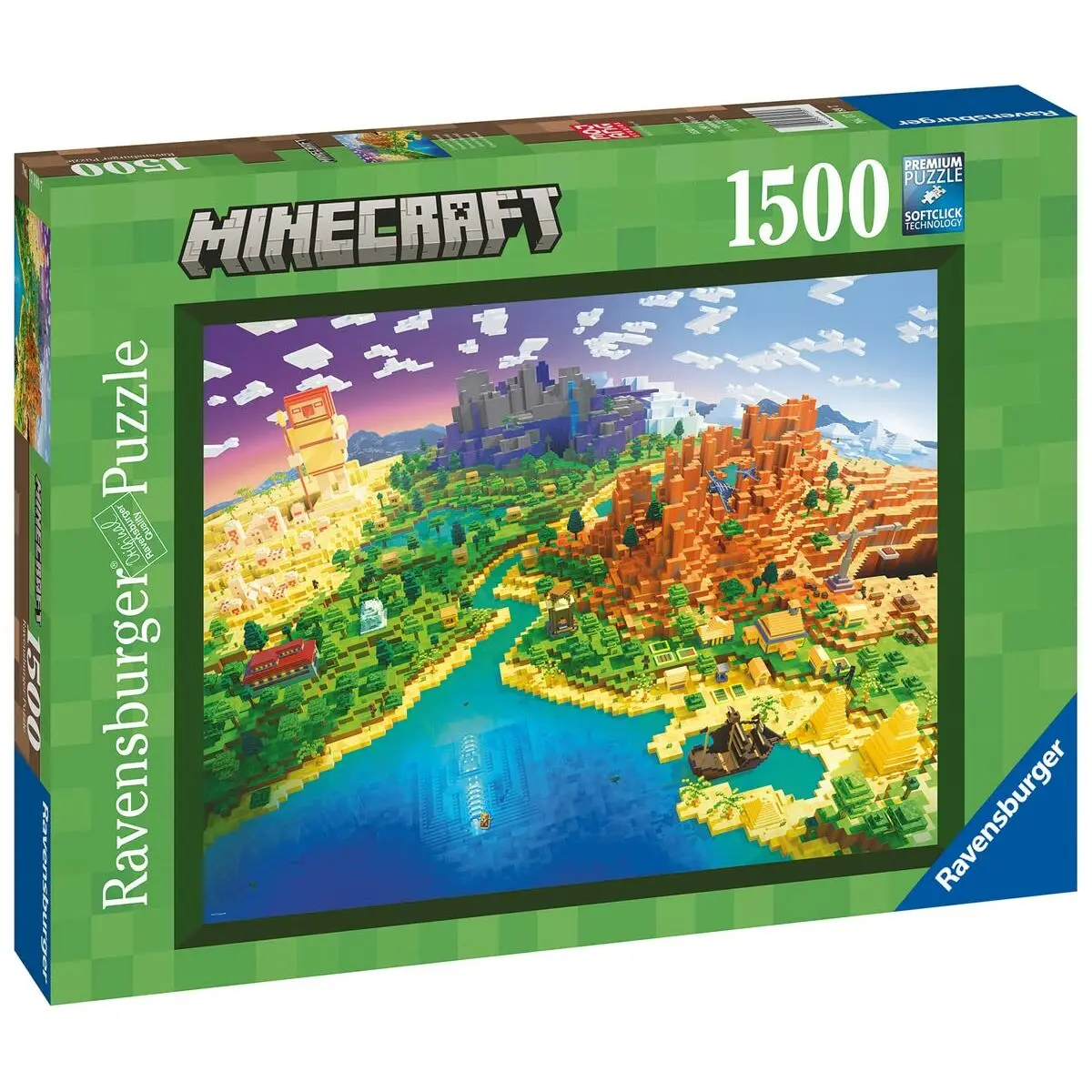 Puzzle Minecraft Ravensburger 17189 World of Minecraft 1500 Pezzi