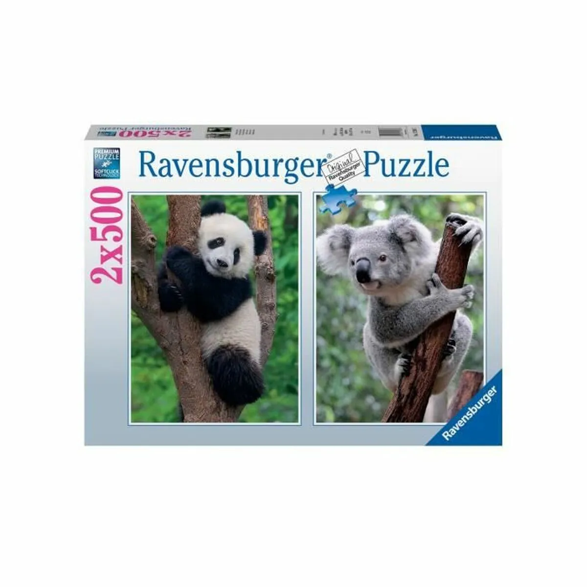 Puzzle Ravensburger Panda & Koala 2 x 500 Pezzi