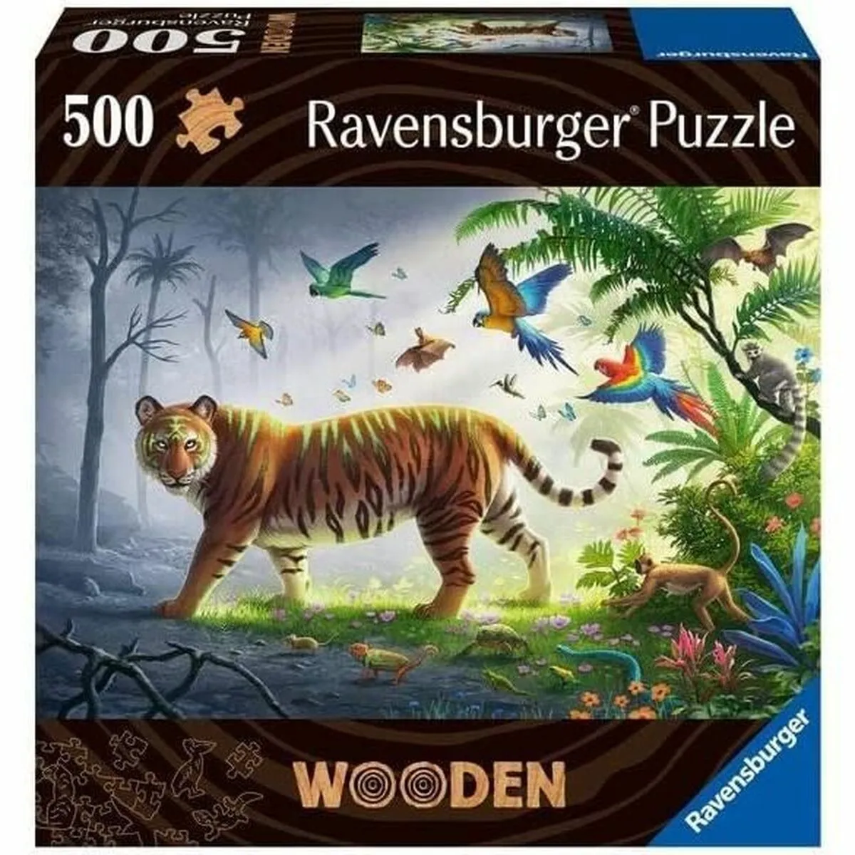 Puzzle Ravensburger Jungle Tiger 00017514 500 Pezzi