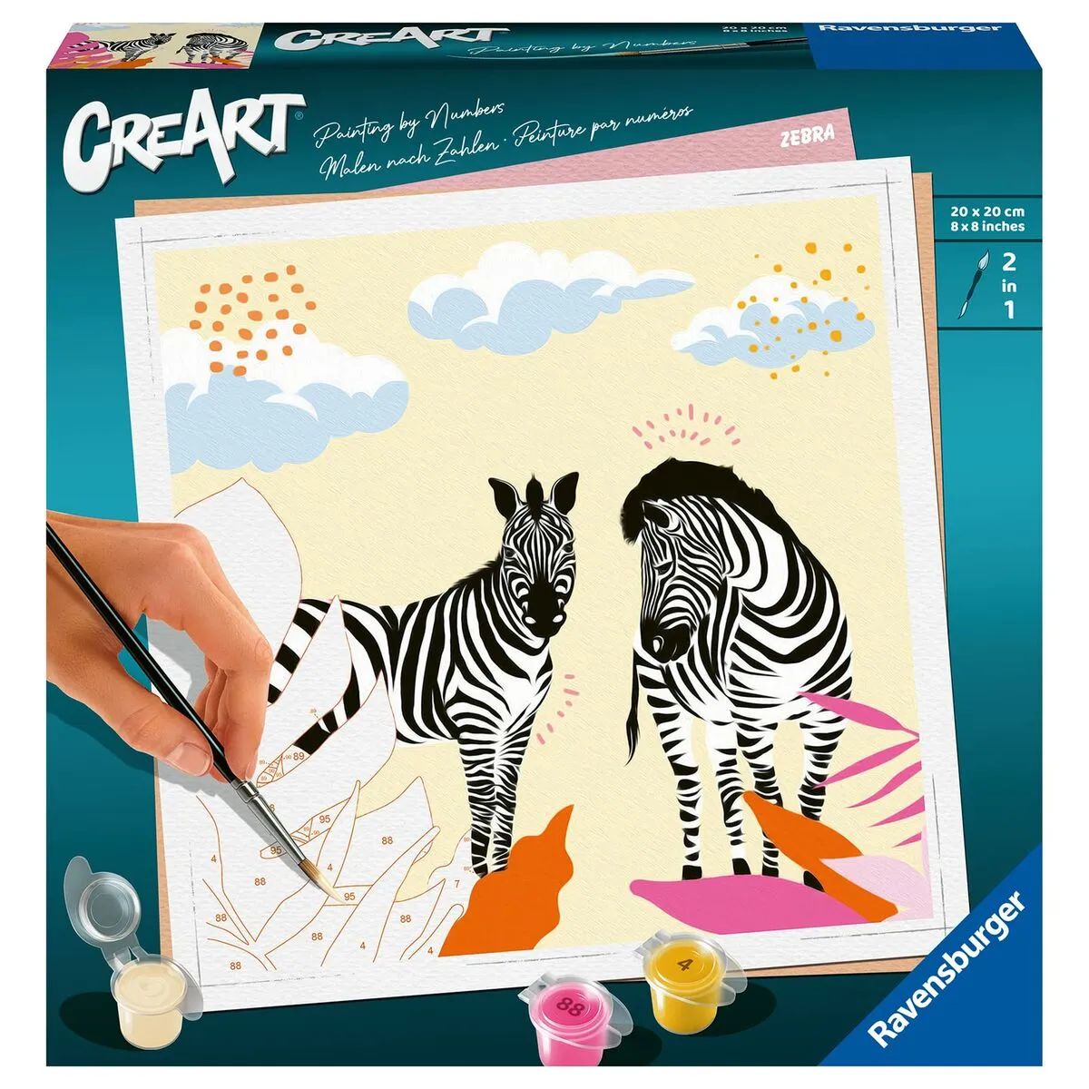 Set Pittura per Numeri Ravensburger Zebra