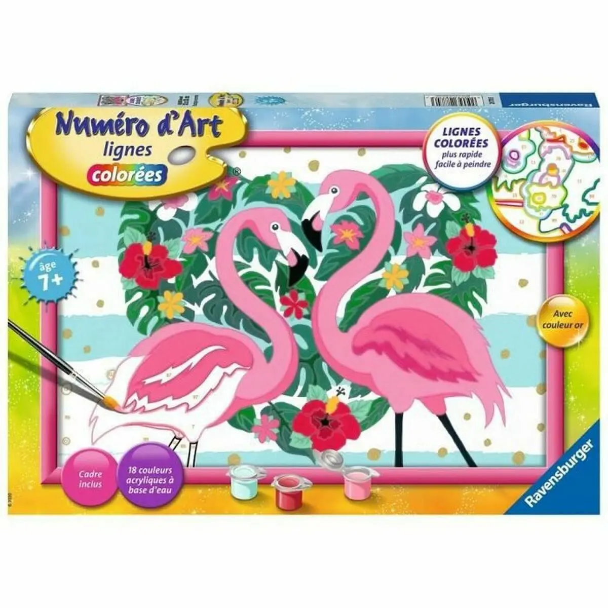 Set Pittura per Numeri Ravensburger Flamingos in Love