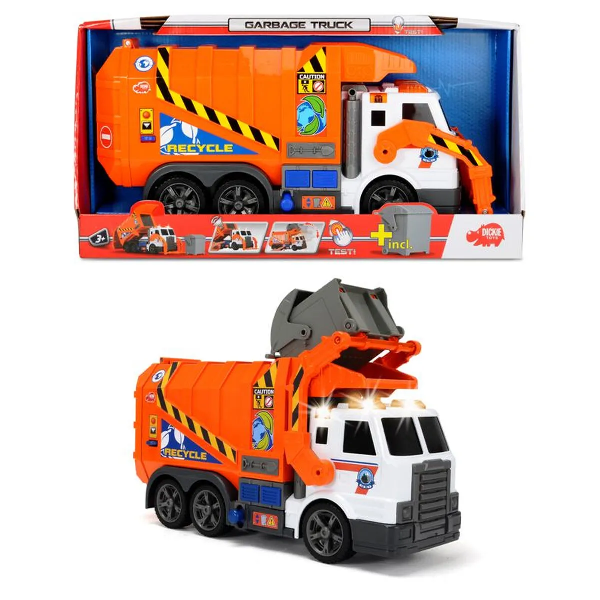 Camion della Spazzatura Dickie Toys 186380 Arancio