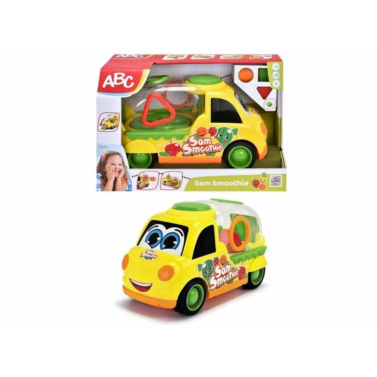 Veicolo Smoby ABC Sam Smoothie Furgone Giallo 30 cm