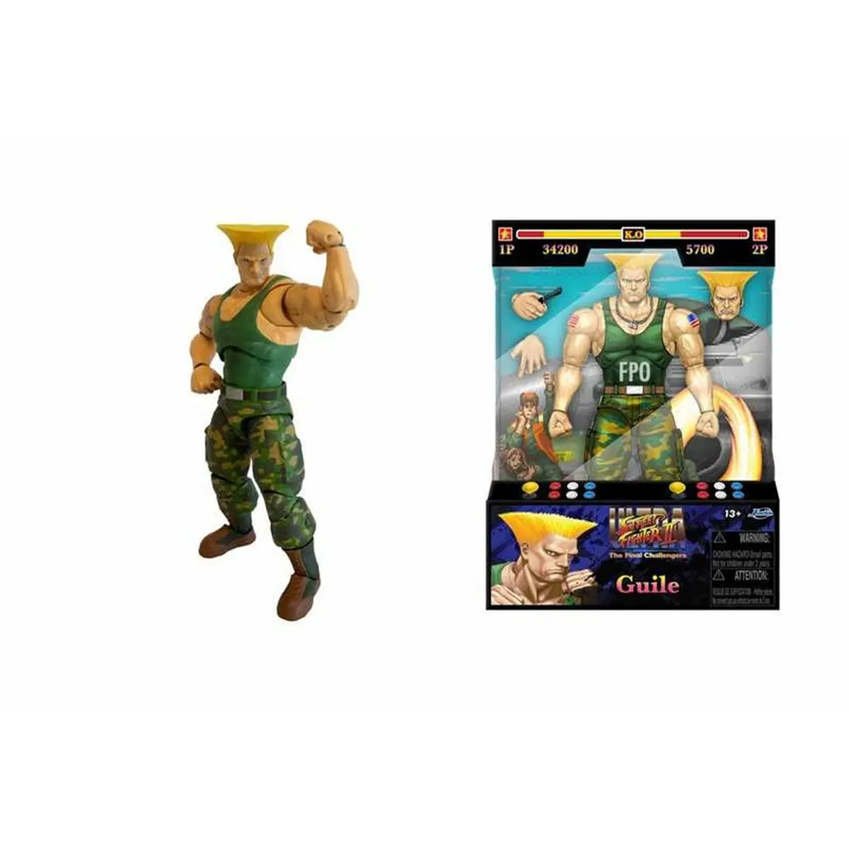 Personaggi d'Azione Street Fighter Ii M. Guile 15 cm