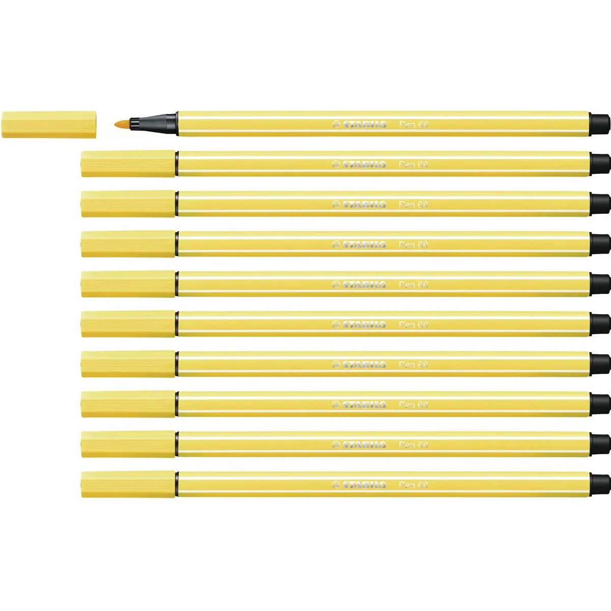 Pennarelli Stabilo Pen 68 Giallo (10 Pezzi)