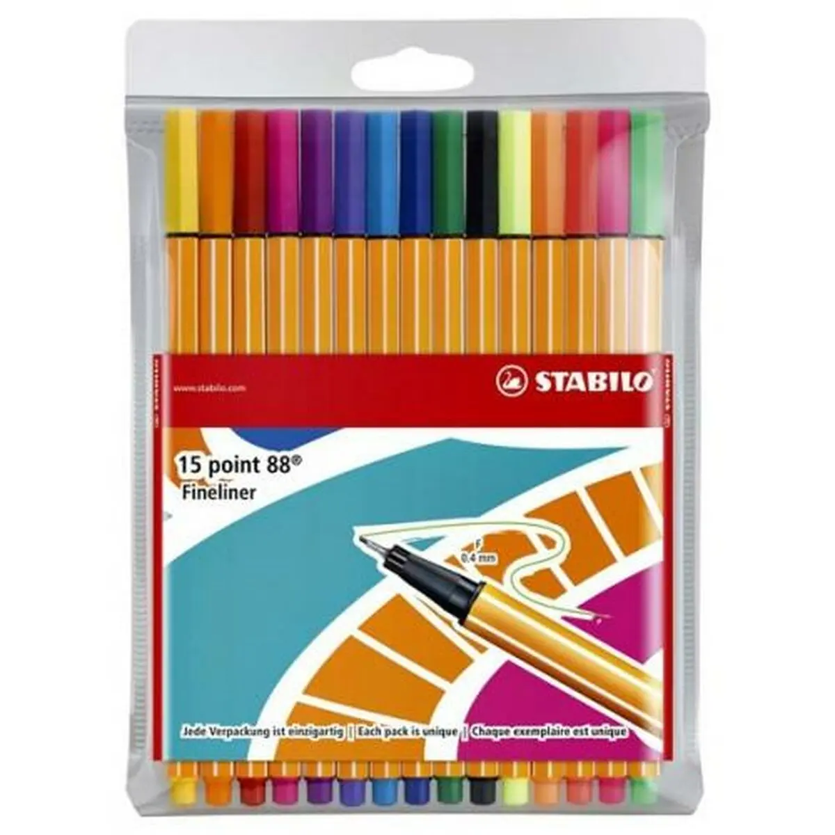 Set di Pennarelli Stabilo Point 88 15 Pezzi Multicolore