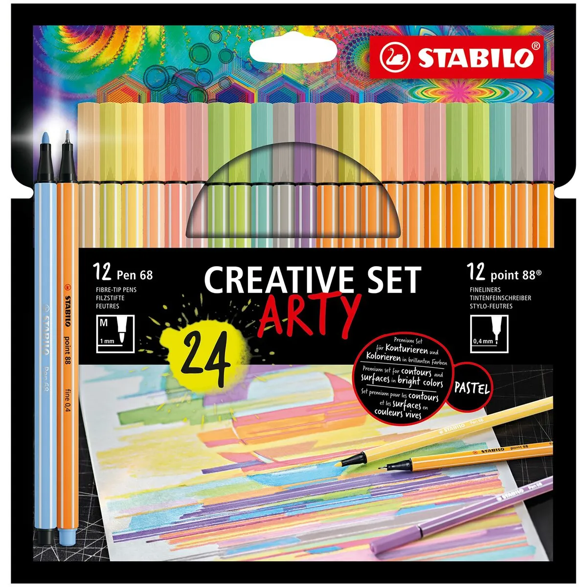 Set di Pennarelli Stabilo Point 88 & Pen 68 Creative Arty Multicolore