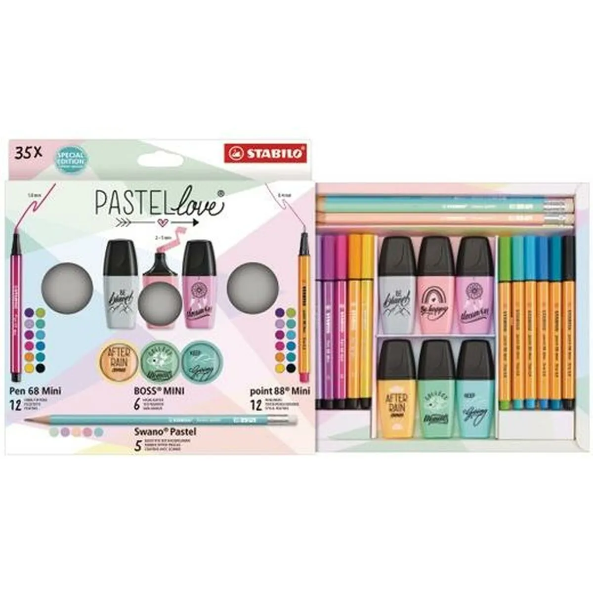 Set per Scrittura Stabilo Torta 35 Pezzi Multicolore