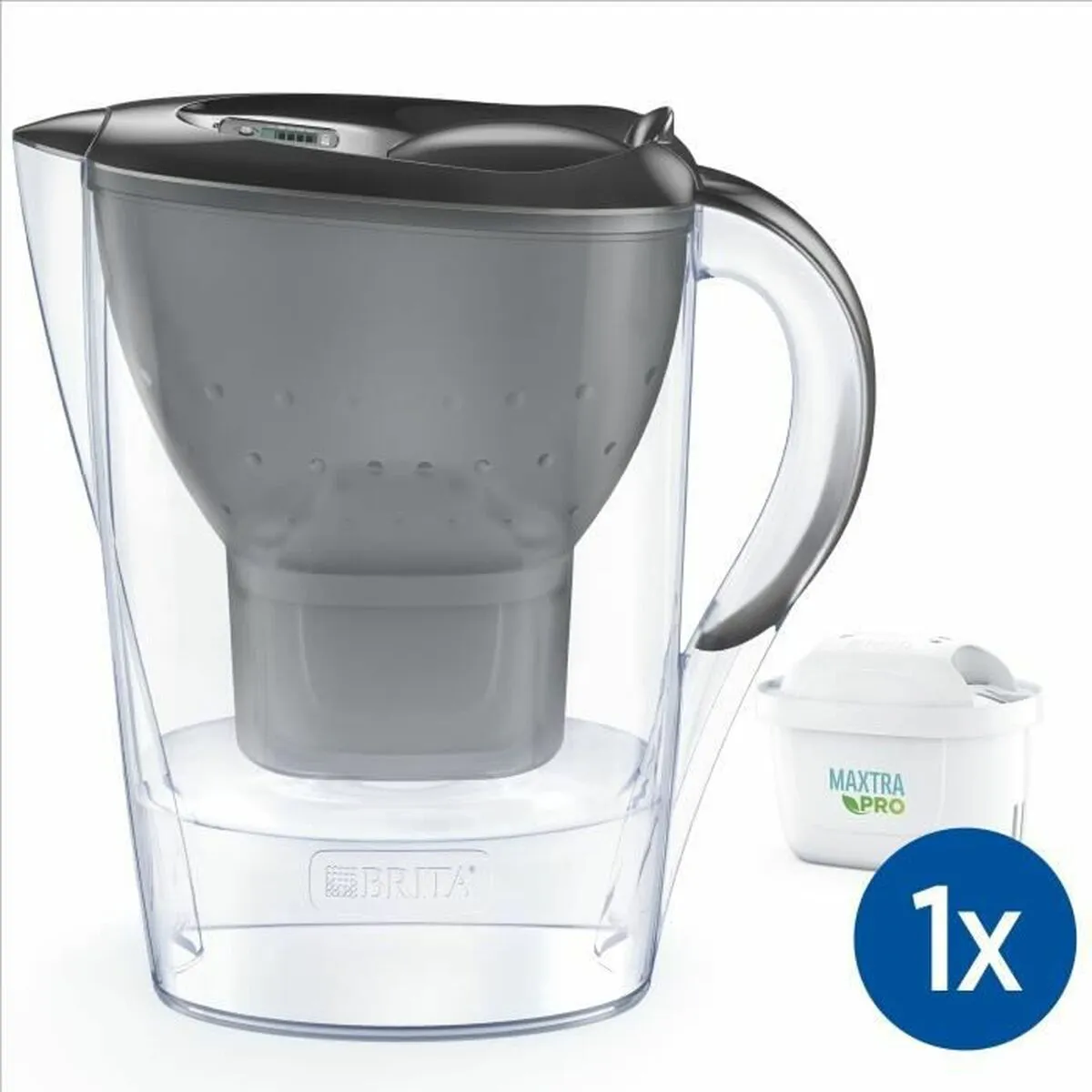 Brocca filtrante Brita Carafe Marella Grafite Plastica 2,4 L