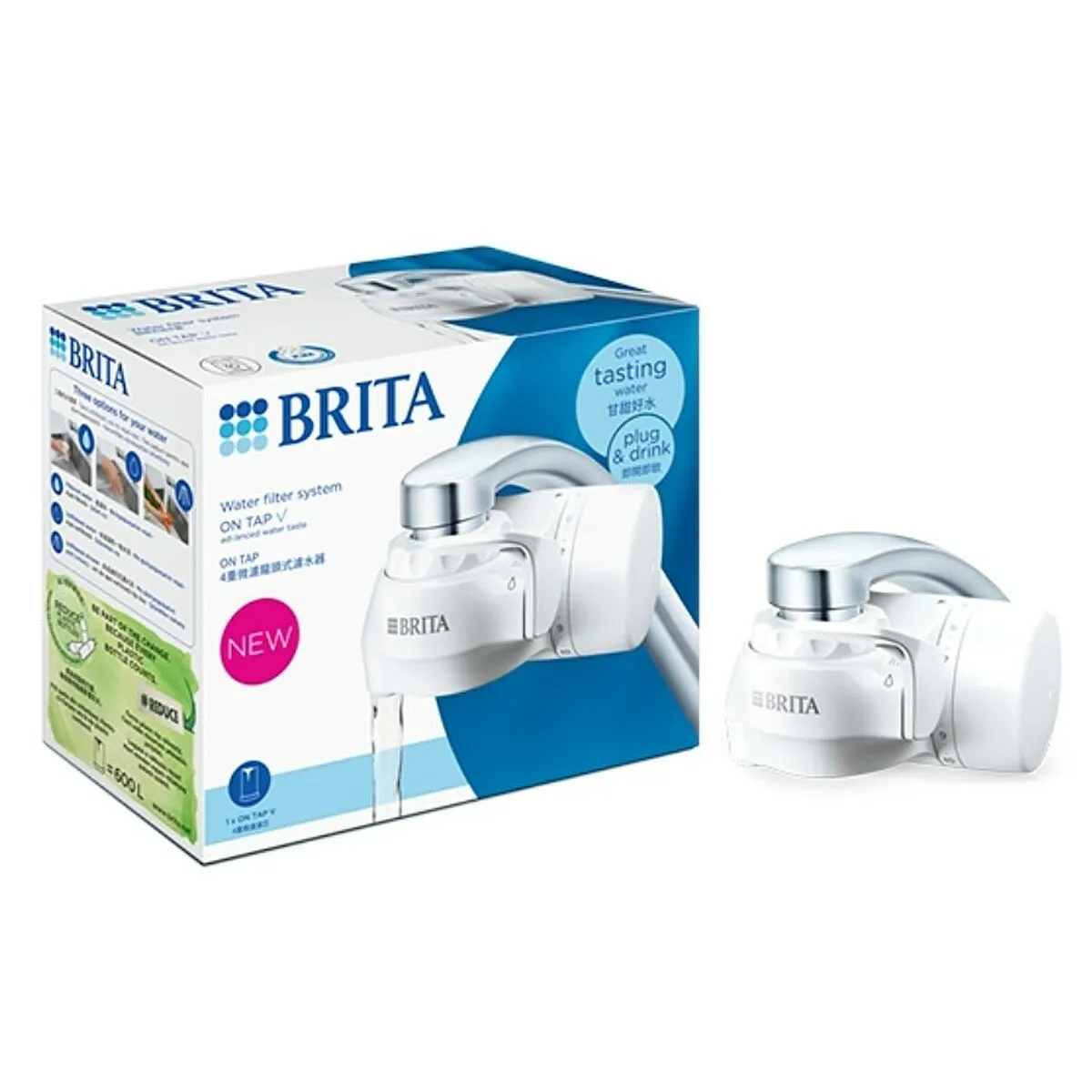 Filtro dell'acqua Brita ON TAP V CU CE2 600 L