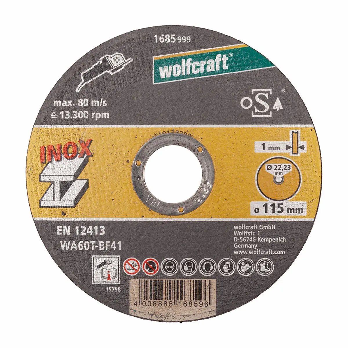 Dischi da taglio Wolfcraft 8462000 Ø 115 mm (10 Unità)