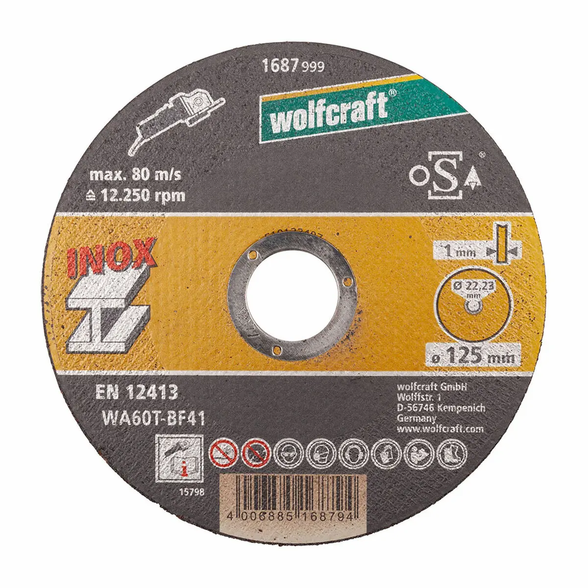 Dischi da taglio Wolfcraft 8463000 Ø 125 mm (10 Unità)