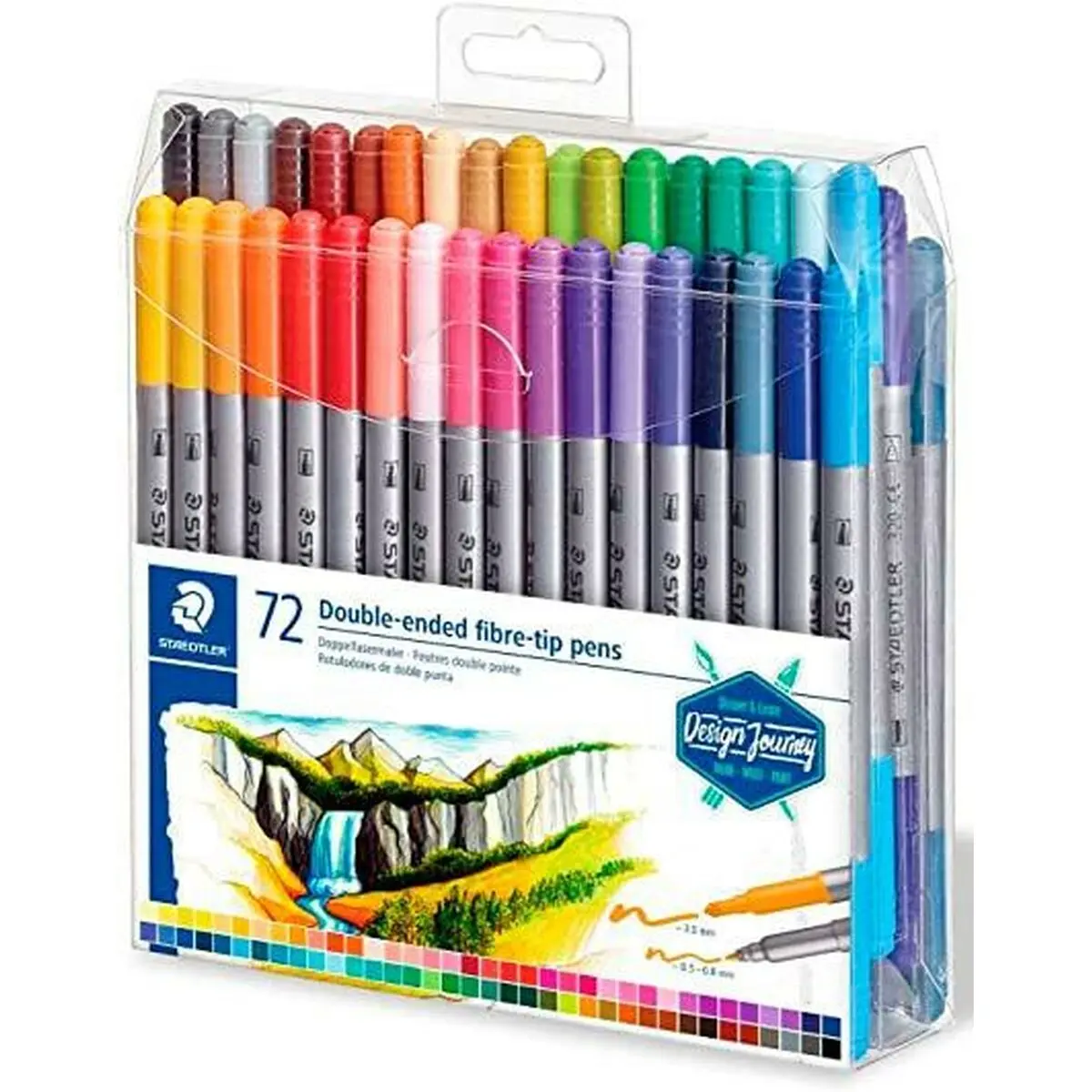 Set di Pennarelli Staedtler Design Journey Doppia punta Multicolore (4 Unità)