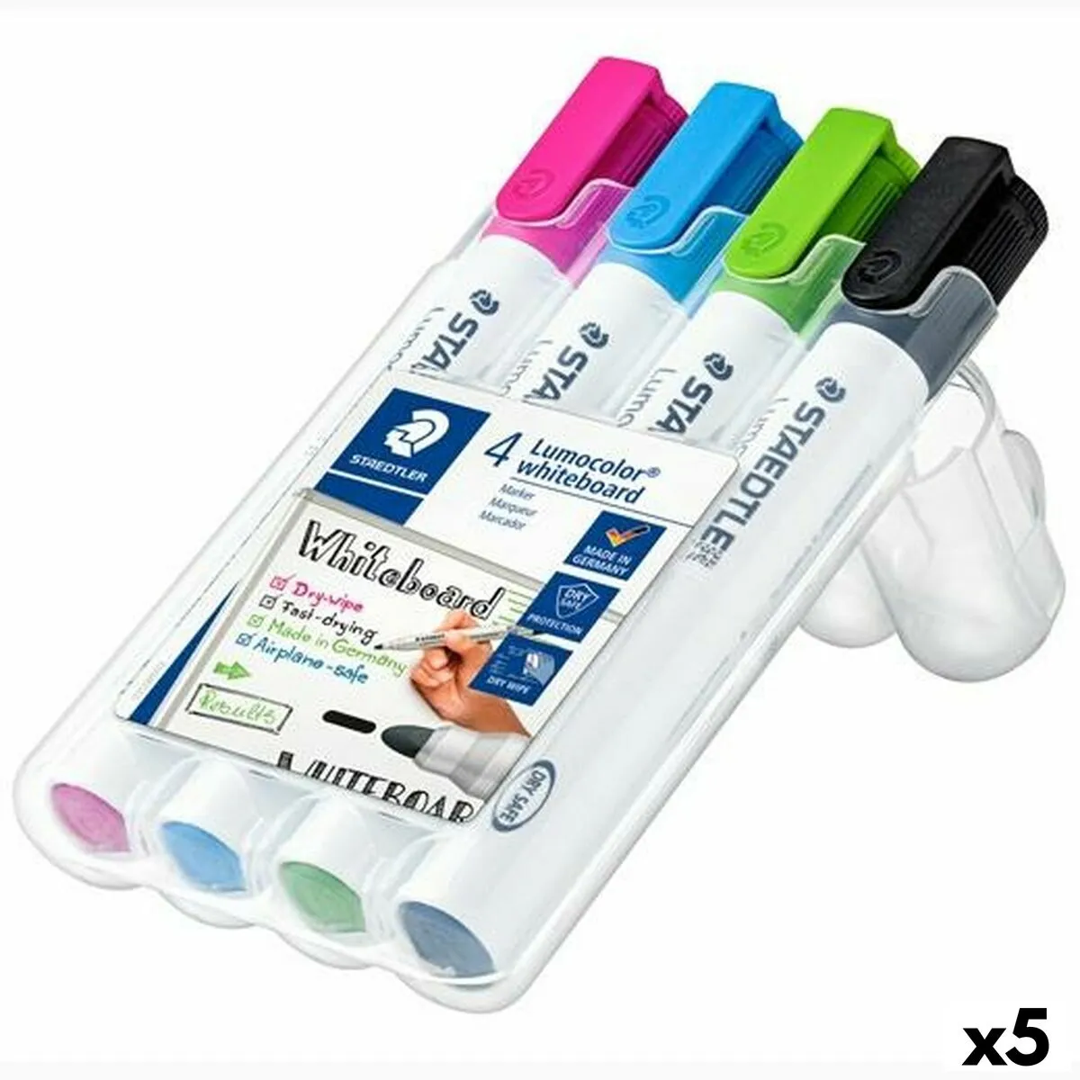 Set di Pennarelli Staedtler Lumocolor 351 Lavagna bianca 5 Unità