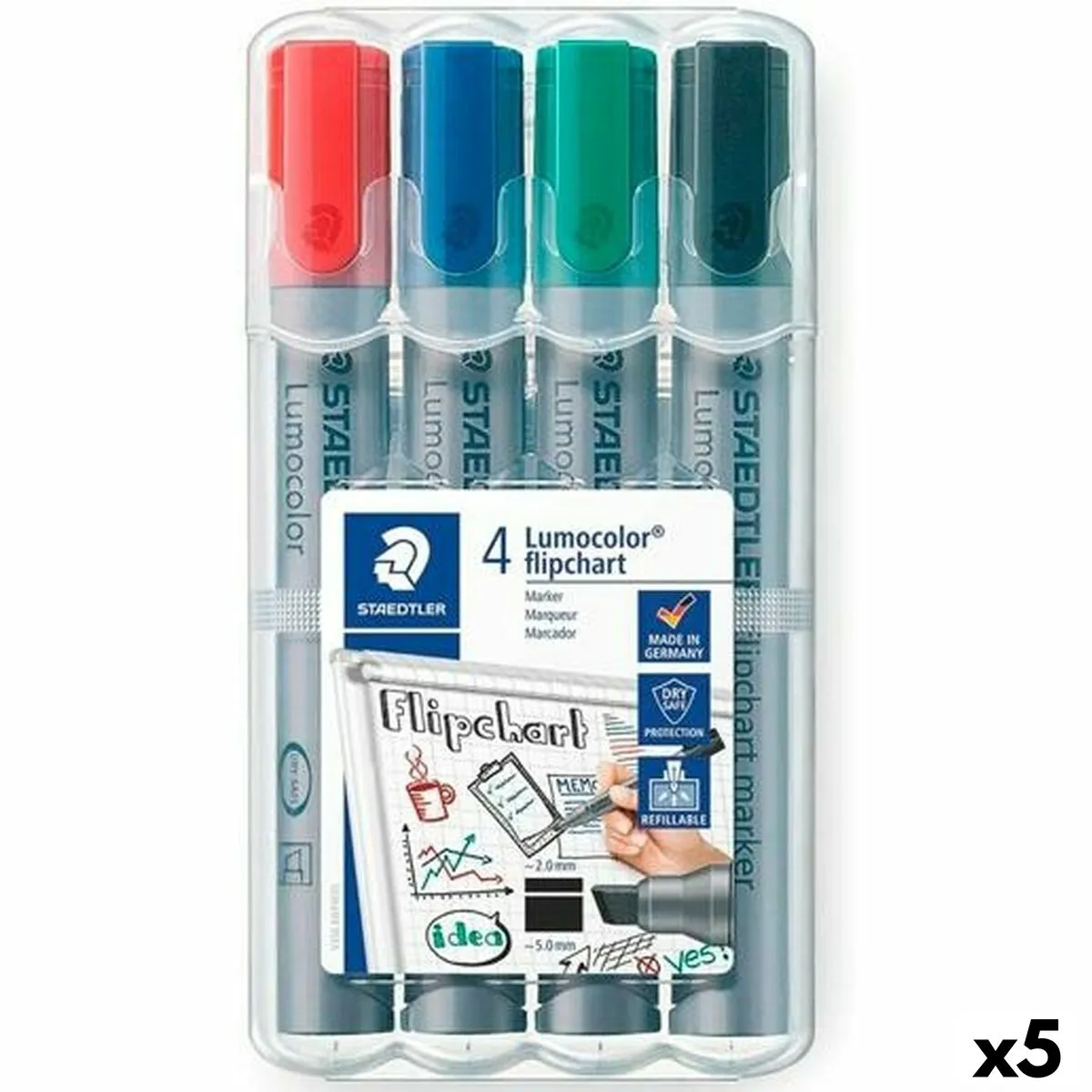 Set di Pennarelli Staedtler Lavagna bianca (5 Unità)