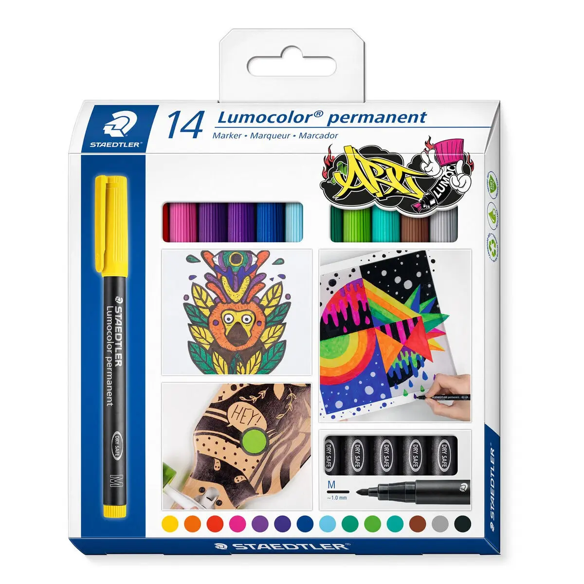 Marcatore permanente Staedtler 317 C14 1 mm Multicolore