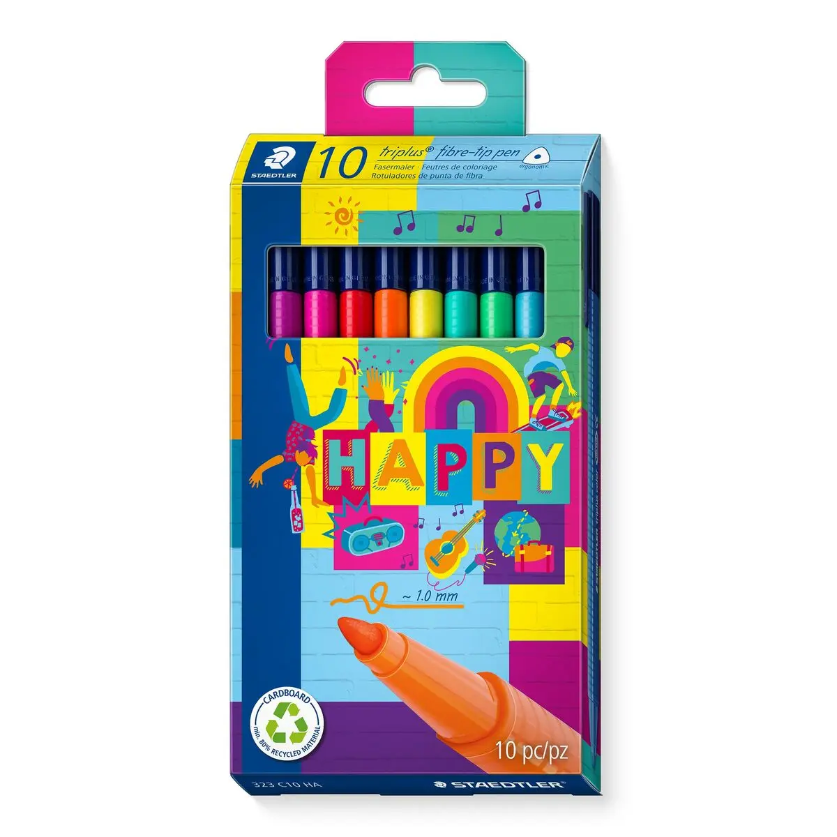 Set di Pennarelli Staedtler Triplus 10 Pezzi Multicolore