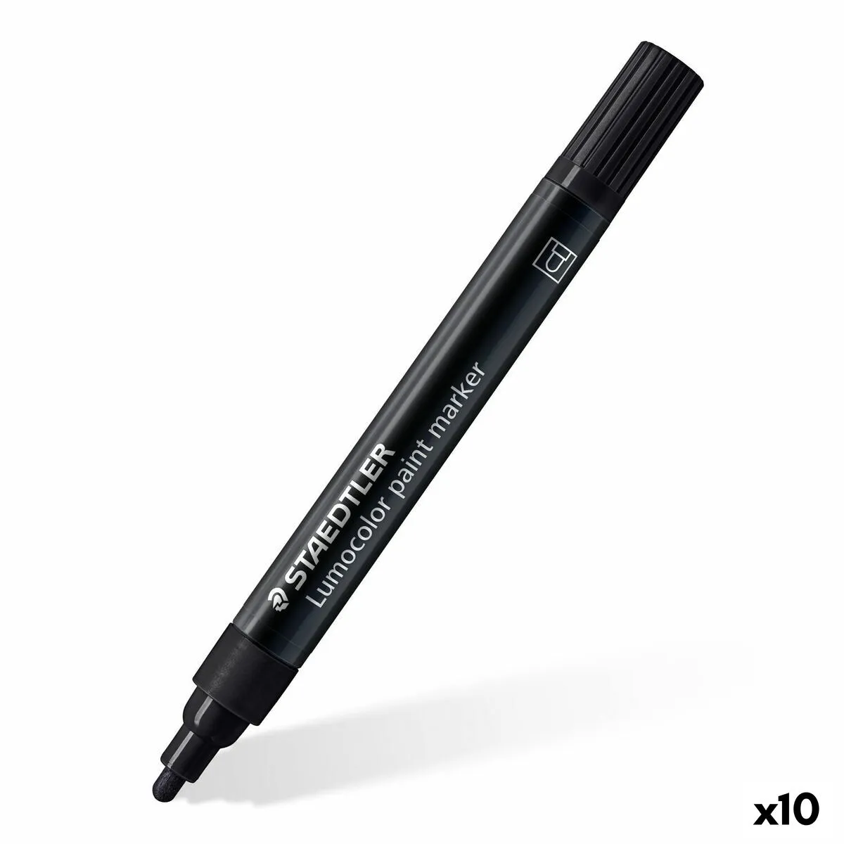 Marcatore permanente Staedtler Lumocolor Nero (10 Unità)