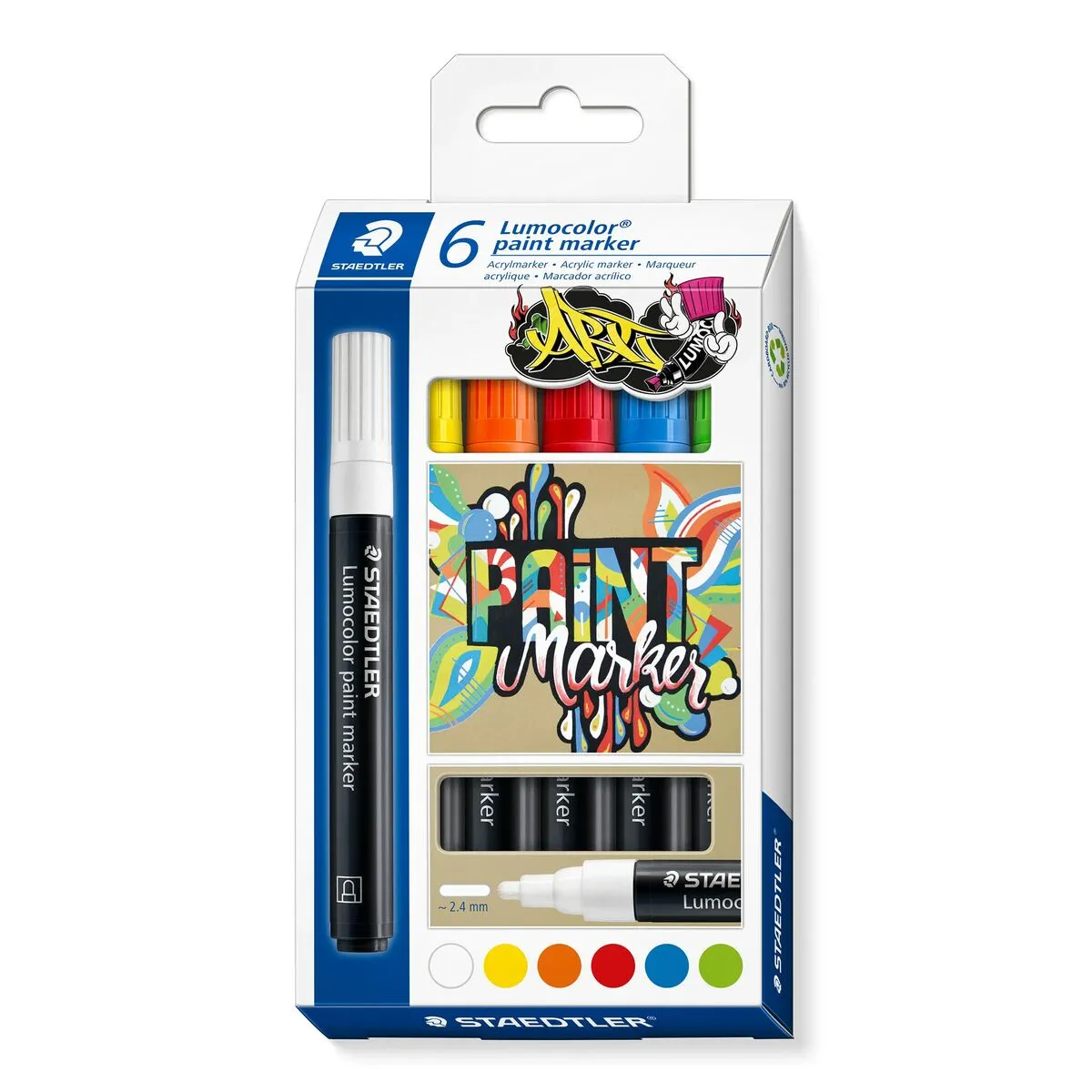 Set di Pennarelli Staedtler Lumocolor 349 6 Pezzi Multicolore