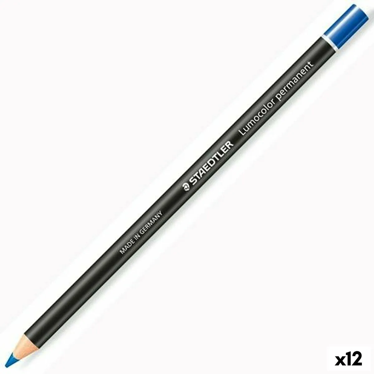 Matite Staedtler Lumocolor Permanent Glasochrom Permanente Azzurro (12 Unità)