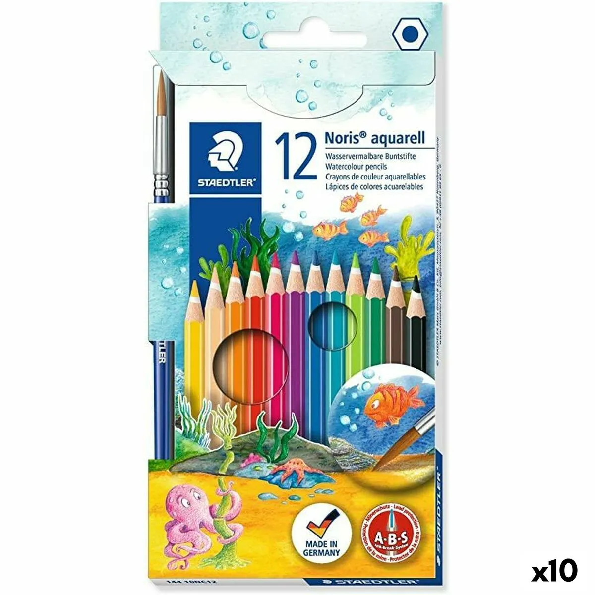 Matite Colorate Acquerellabili Staedtler Noris 12 Pezzi Multicolore (10 Unità)