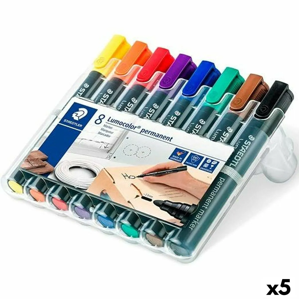 Set di Pennarelli Staedtler Lumocolor 352 8 Pezzi Multicolore (5 Unità)