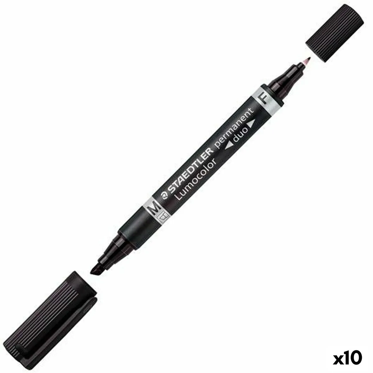 Marcatore permanente Staedtler Lumocolor 348 Nero (10 Unità)