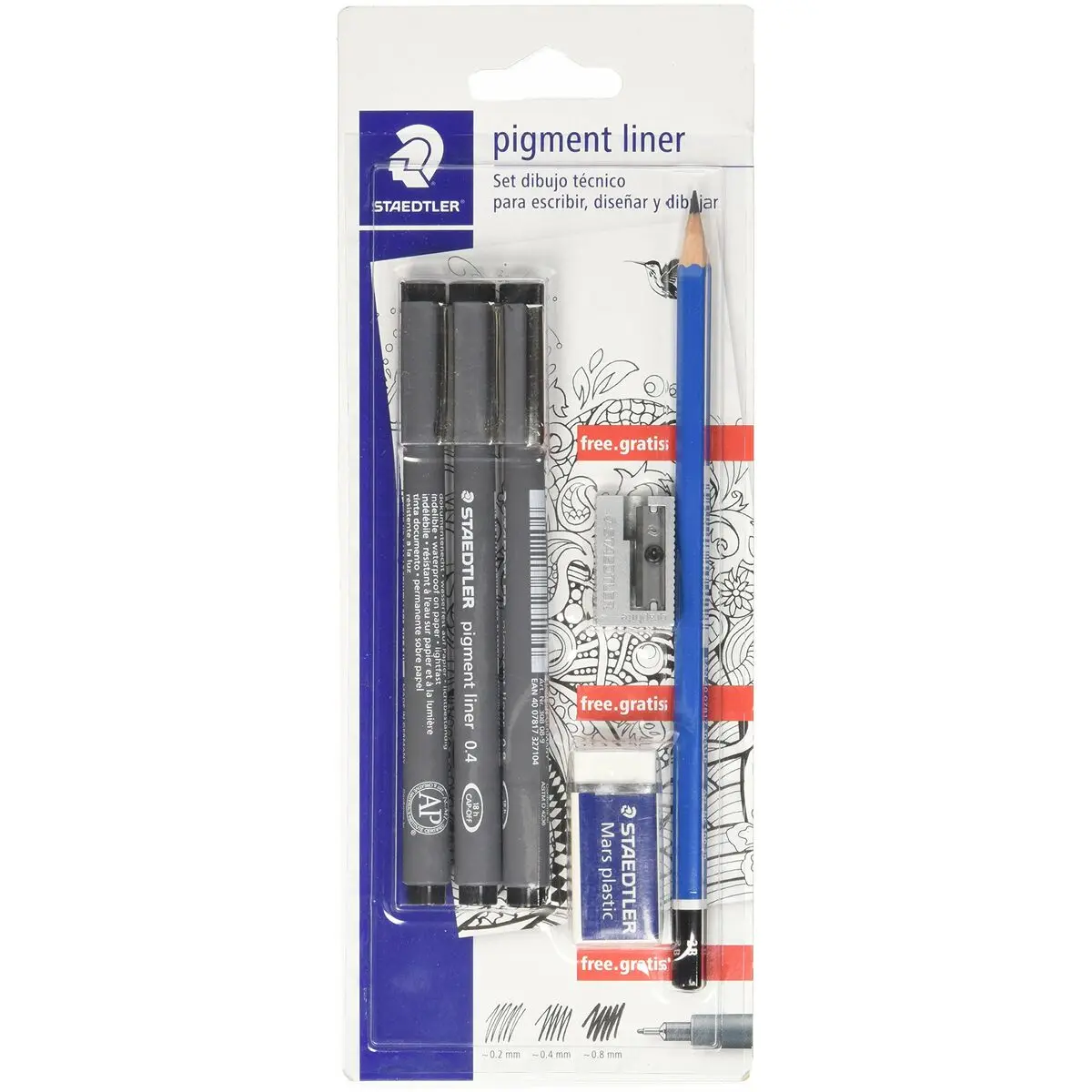 Marcatore permanente Staedtler 308 SBK3P2 Nero (3 Pezzi)