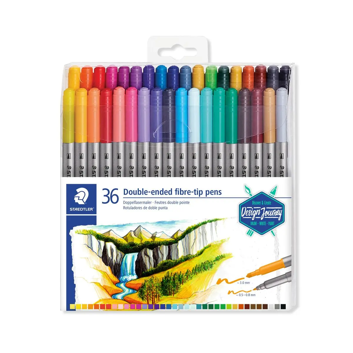 Set di Pennarelli Staedtler 3200 Multicolore (36 Unità)