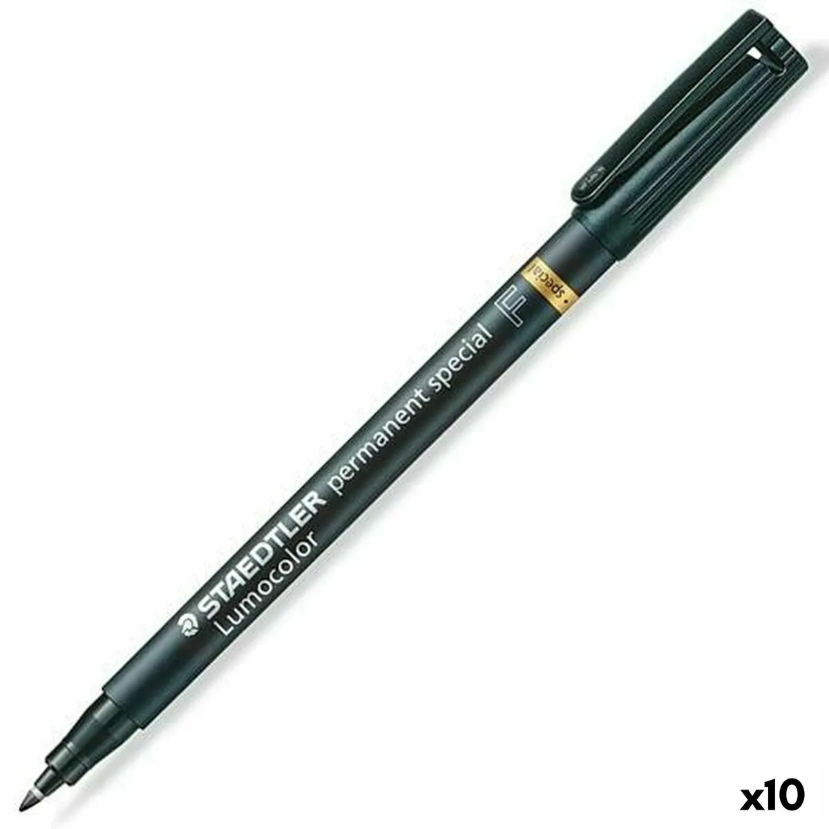 Marcatore permanente Staedtler Lumocolor Special F Nero (10 Unità)