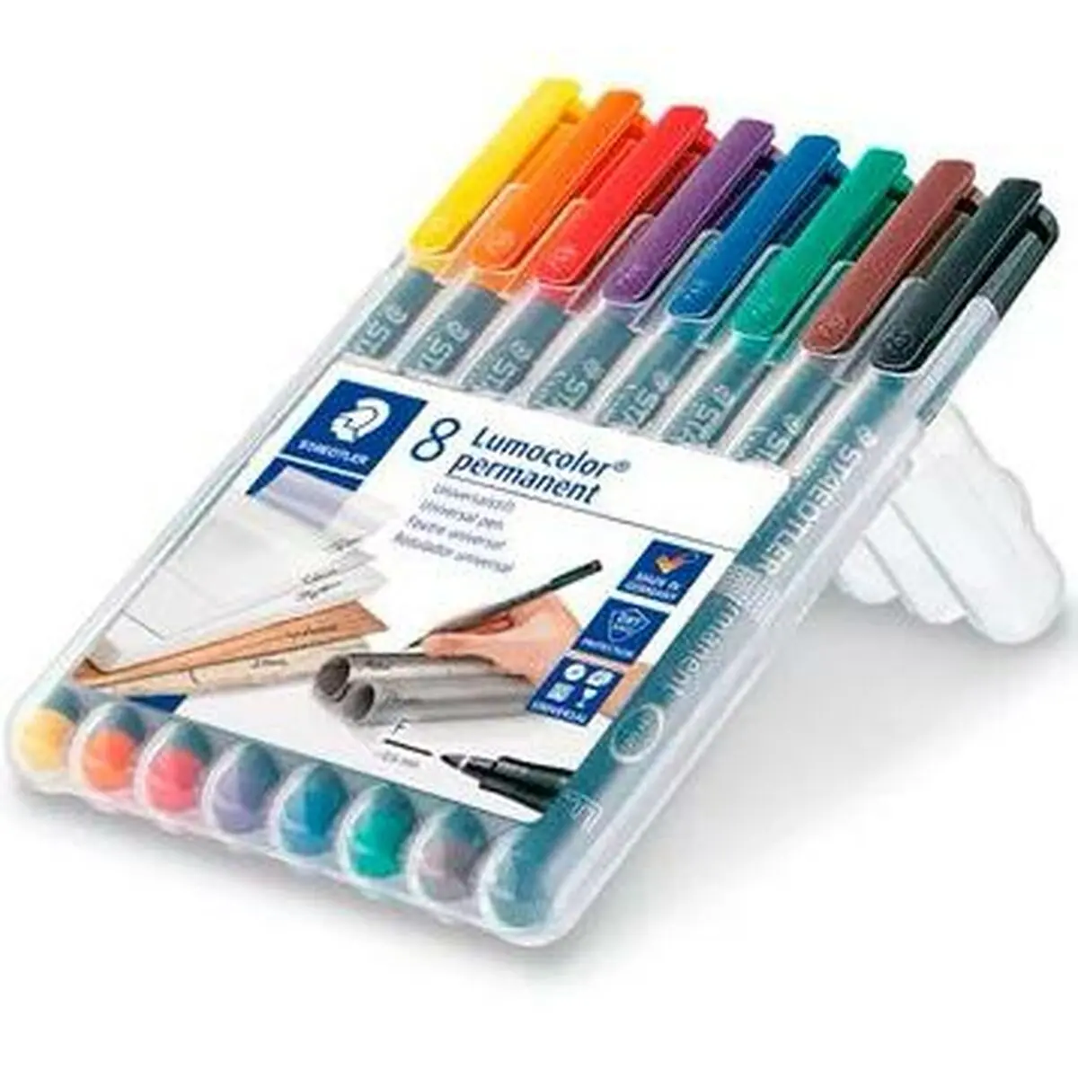 Marcatore permanente Staedtler LUMOCOLOR 318 F Multicolore 0,6 mm 8 Pezzi