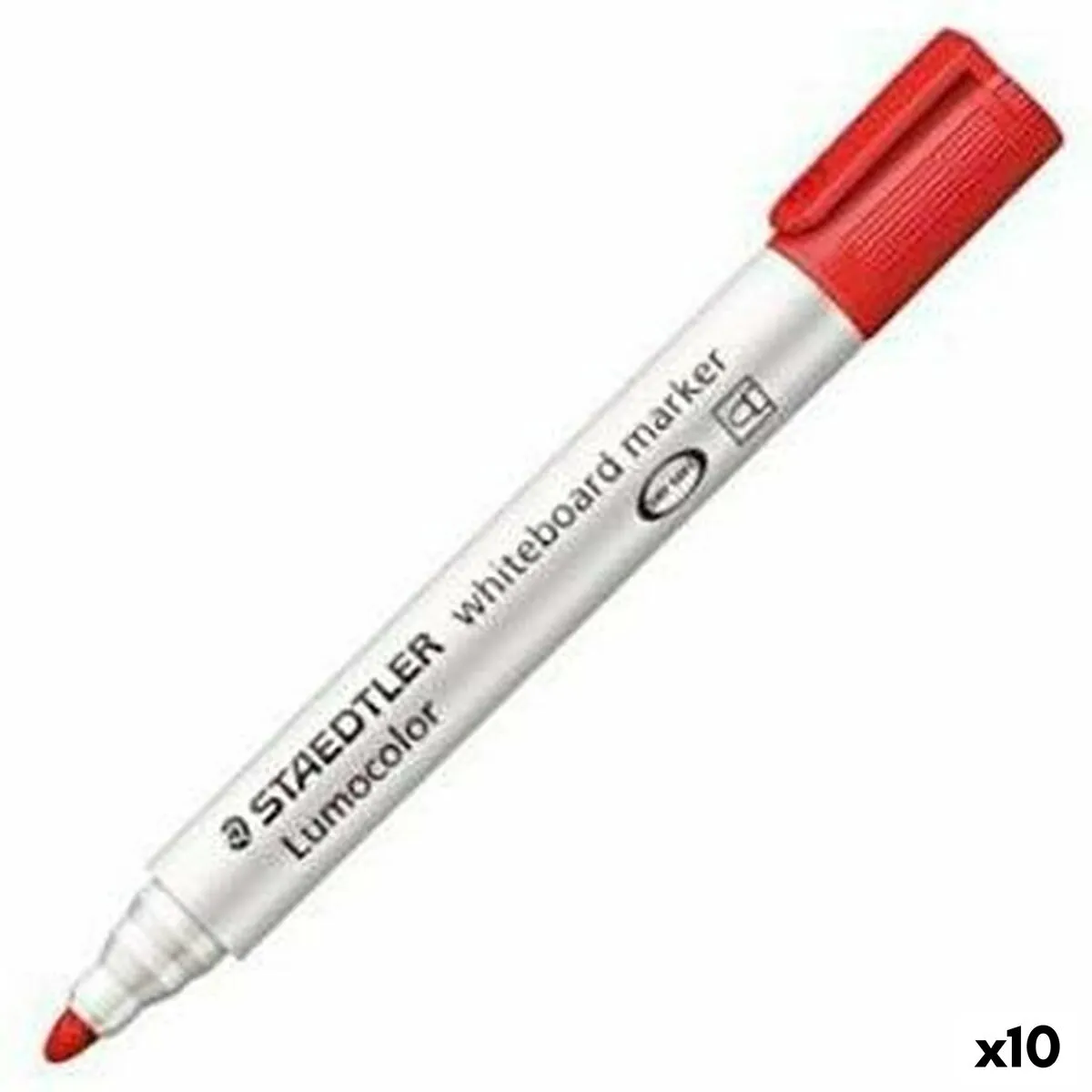 Pennarelli Staedtler Lumocolor 351-2 Lavagna bianca Bianco Rosso (10 Unità) (1 Unità)