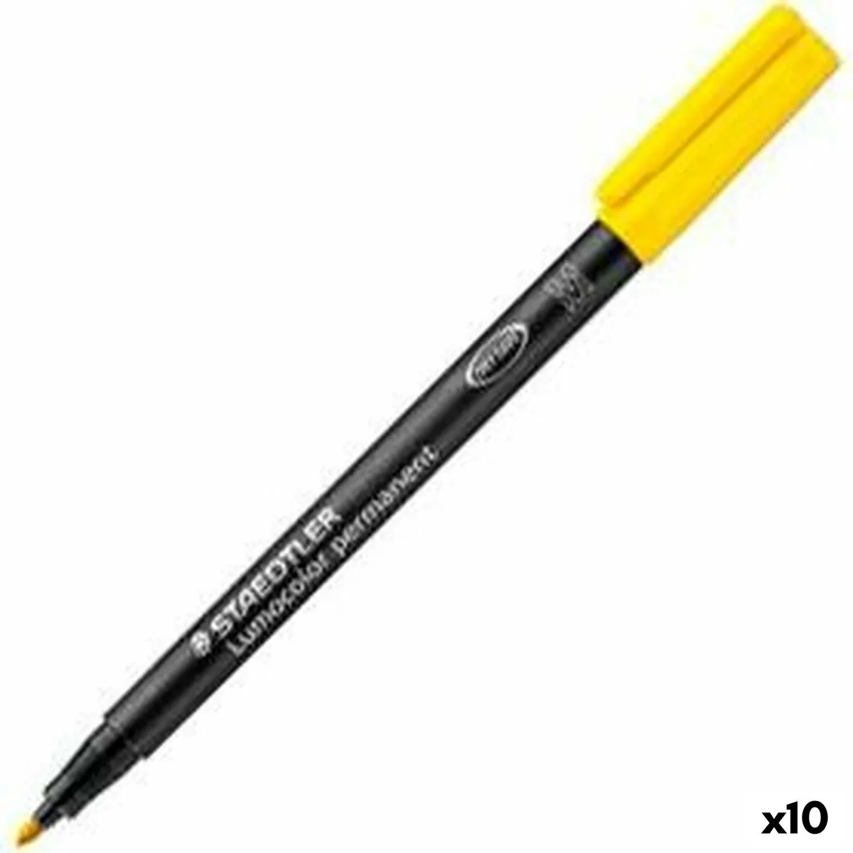 Marcatore permanente Staedtler Lumocolor 317 M Giallo 10 Pezzi (10 Unità)