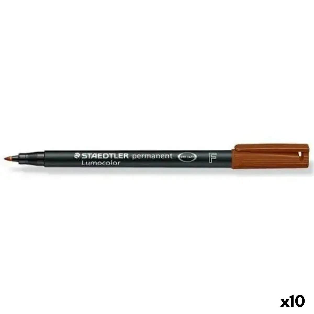 Marcatore permanente Staedtler Lumocolor Marrone (10 Unità)