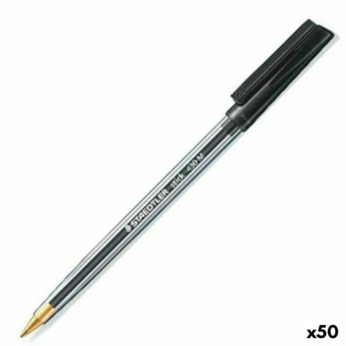 Penna Staedtler Stick 430 Nero (50 Unità)