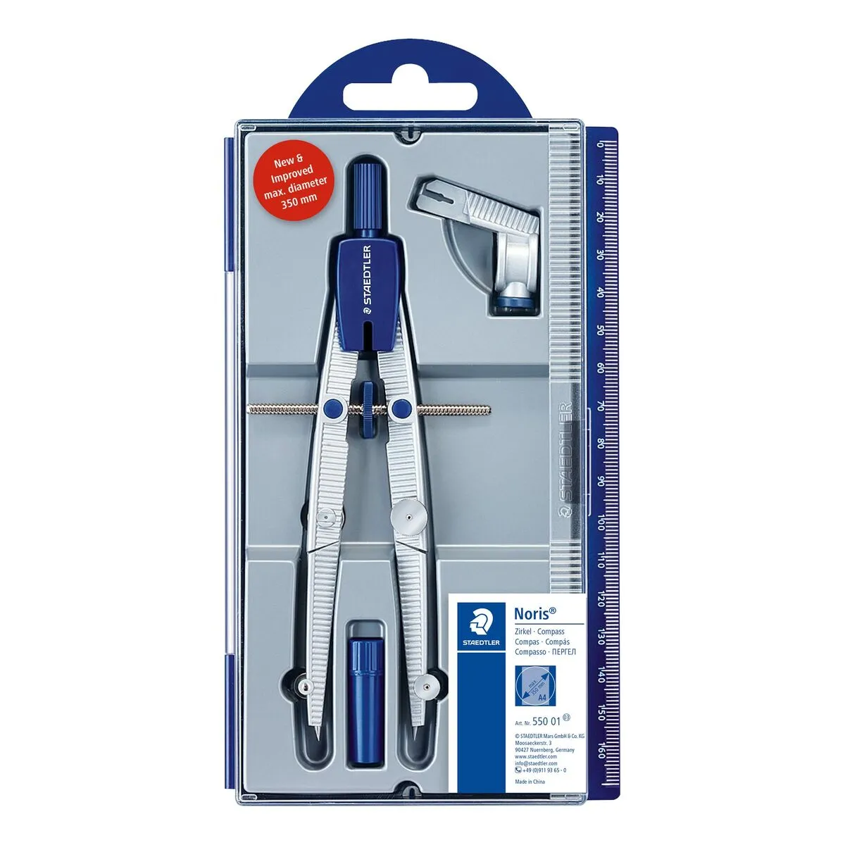 Compasso Staedtler 550 Grigio 3 Pezzi